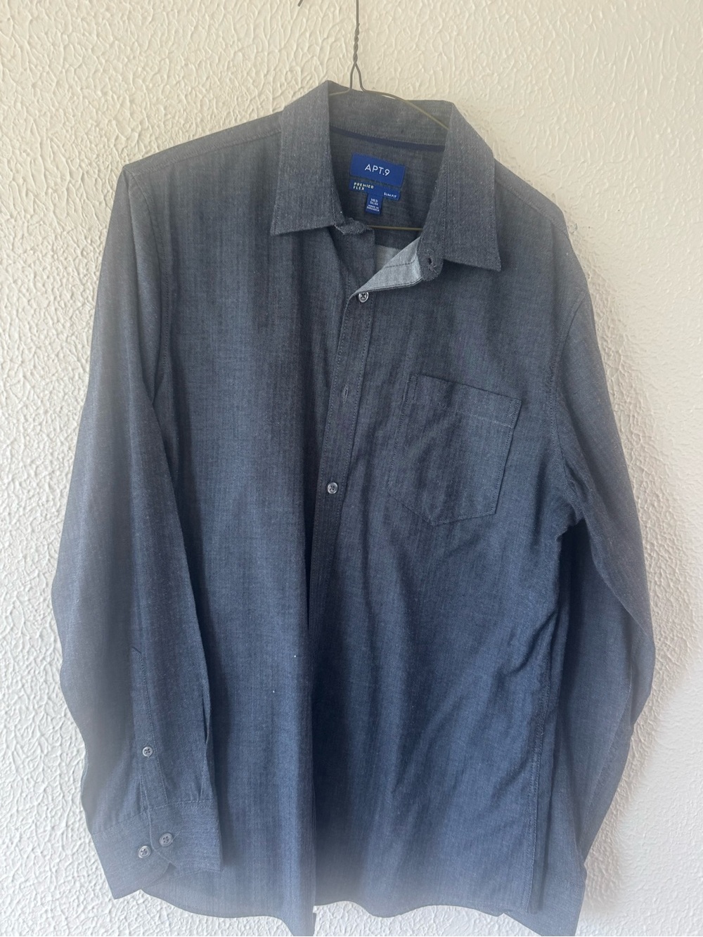 Apt. 9 Men's Dark Charcoal Button-Front Shirt Jacket